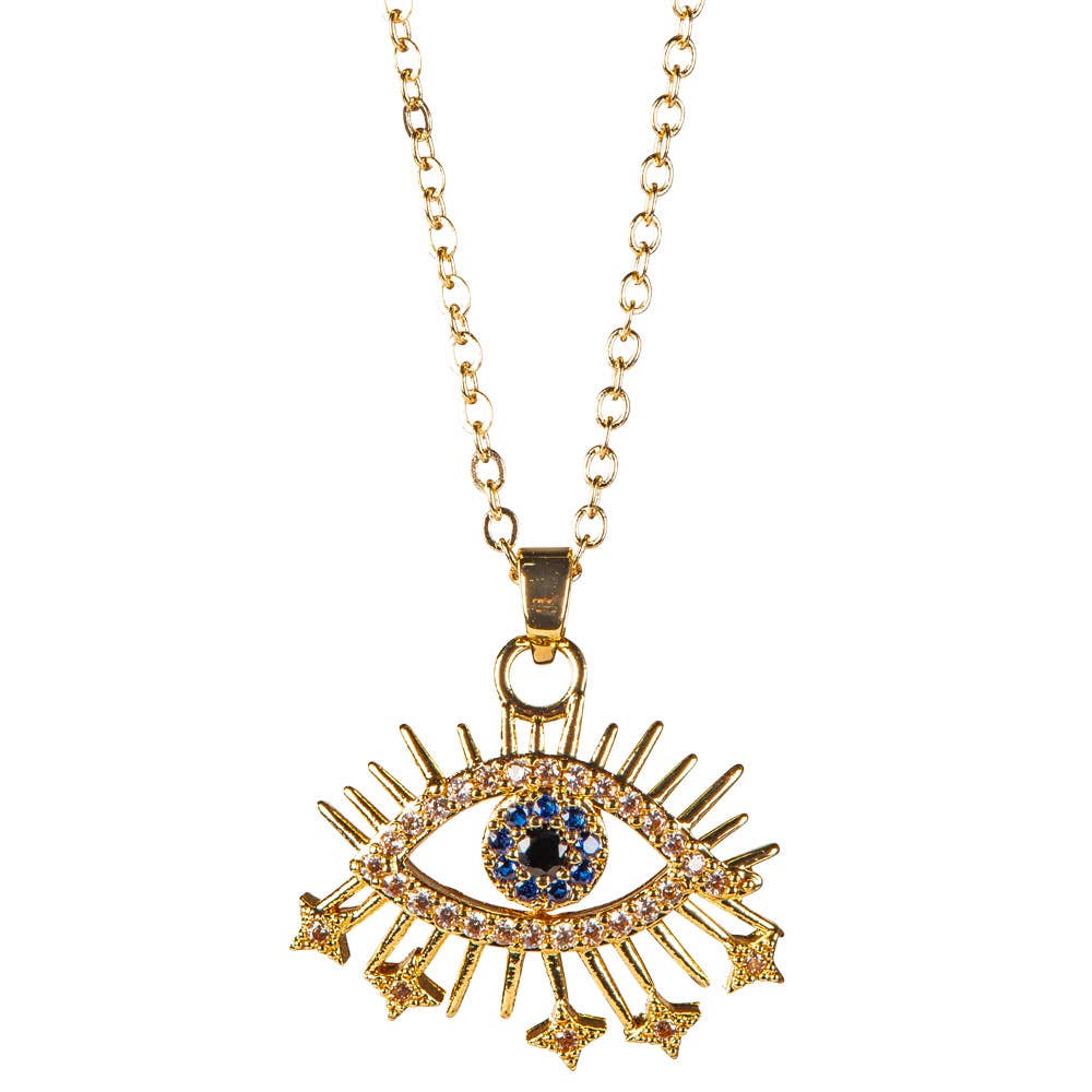 GOLD EVIL EYE NECKLACE