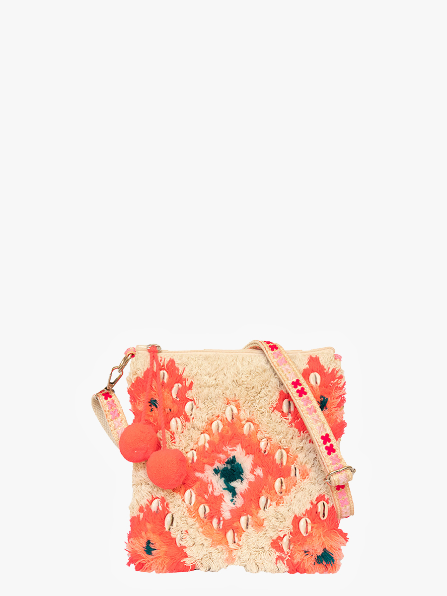 Nelson Fringe Seashell Crossbody w/ Pom-Poms | M2302