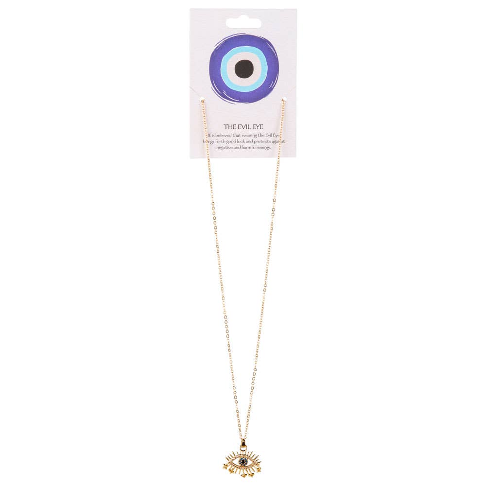 GOLD EVIL EYE NECKLACE