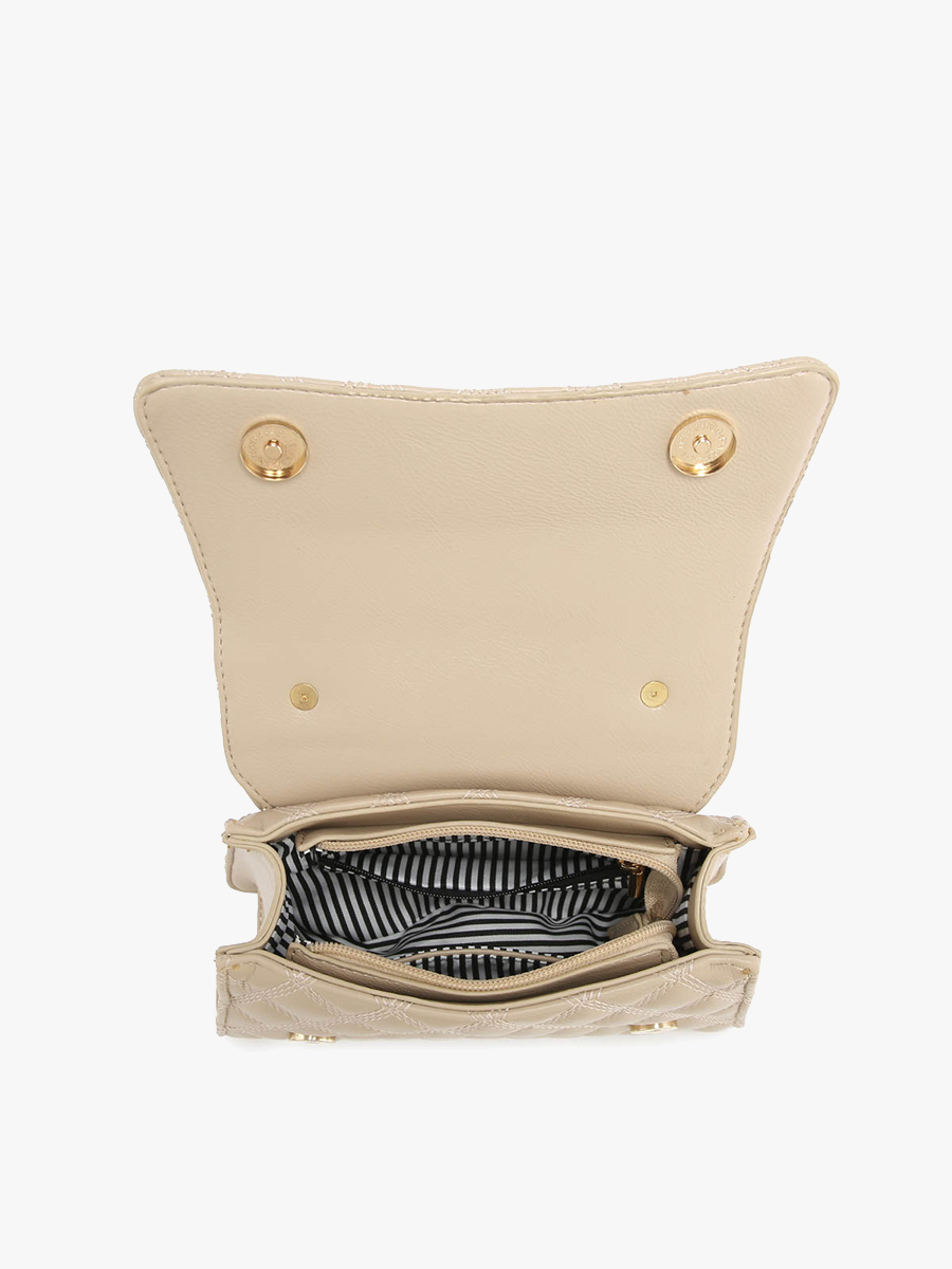 Leona Quilted Lion Head Satchel Bag | PP22013