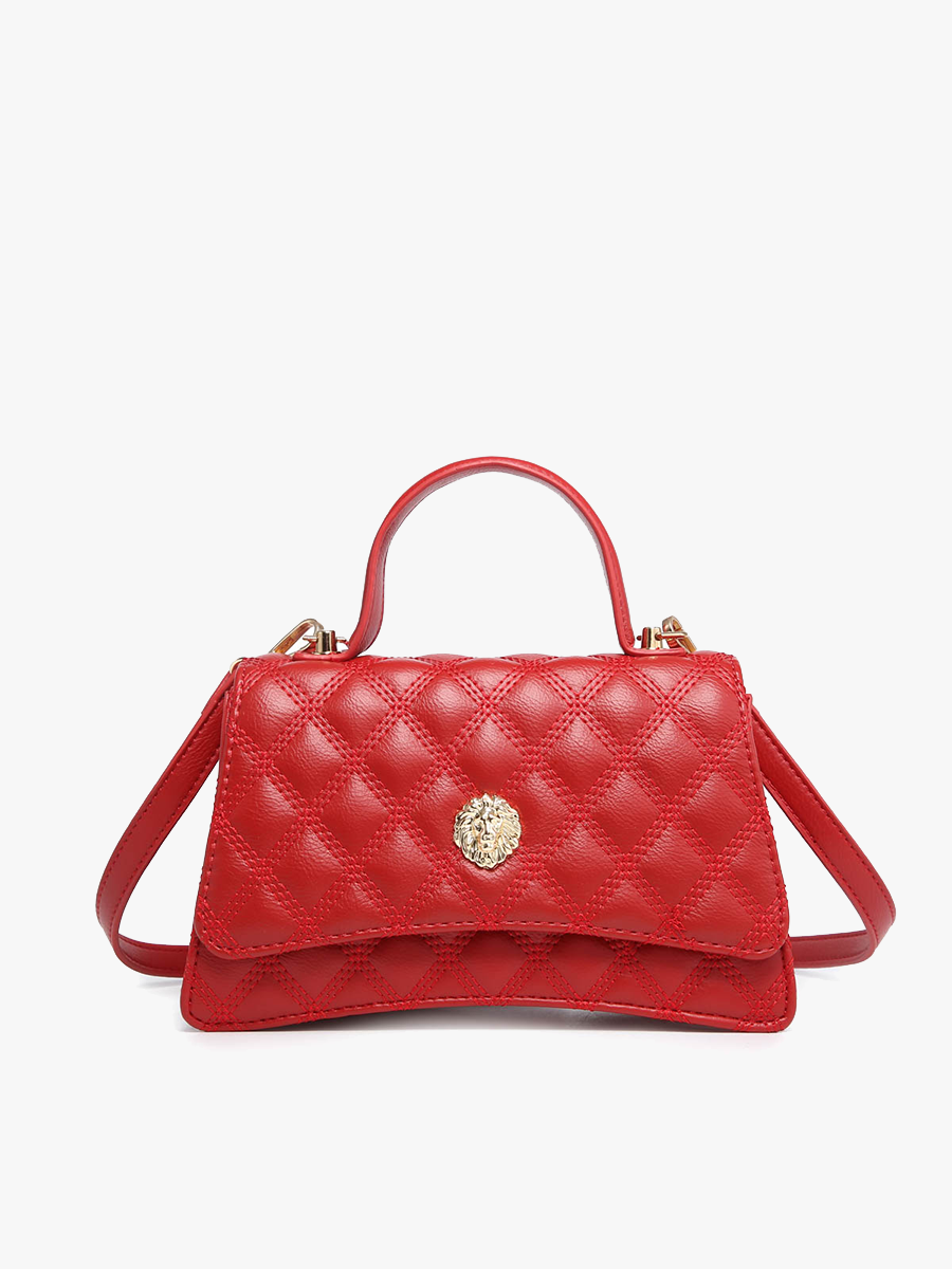 Leona Quilted Lion Head Satchel Bag | PP22013