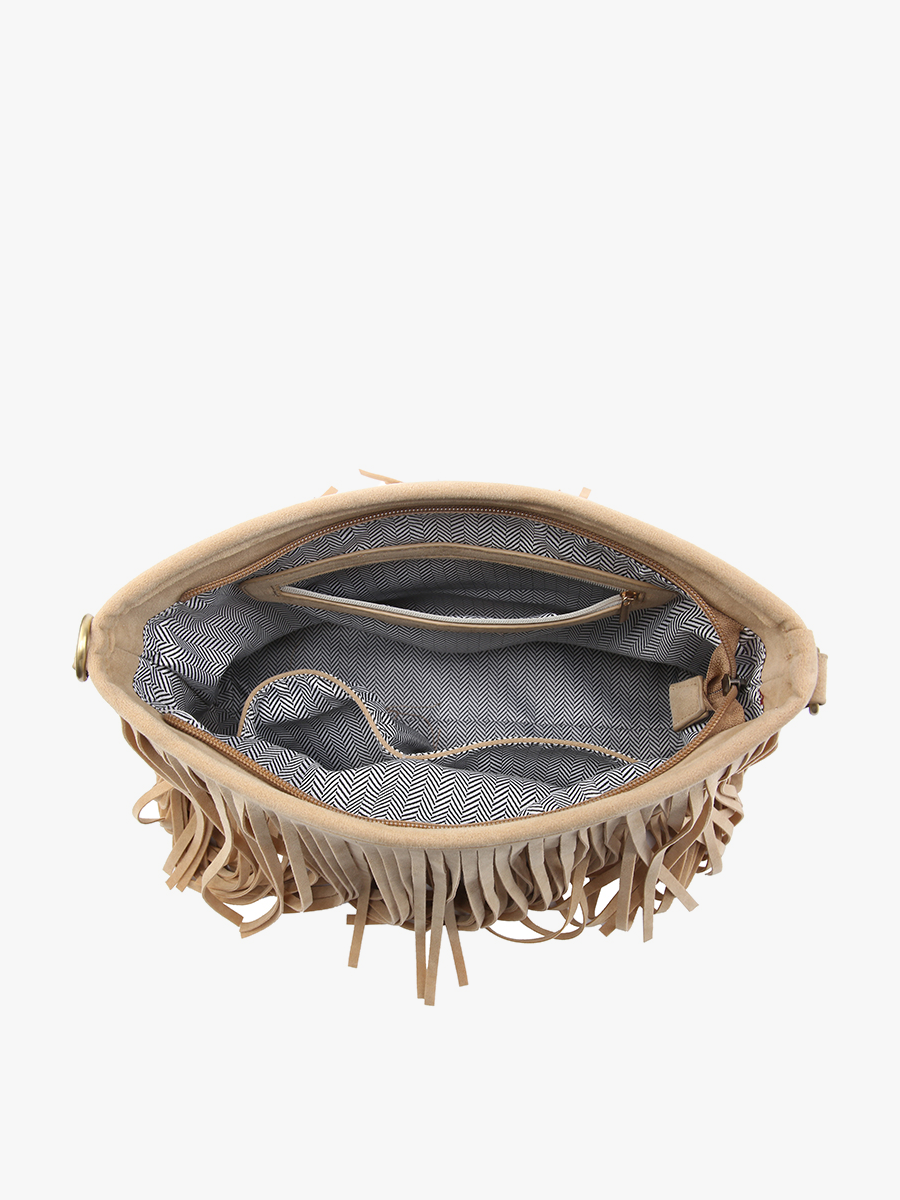 Sadie Suede Fringe Crossbody w/ Guitar Strap | M2045