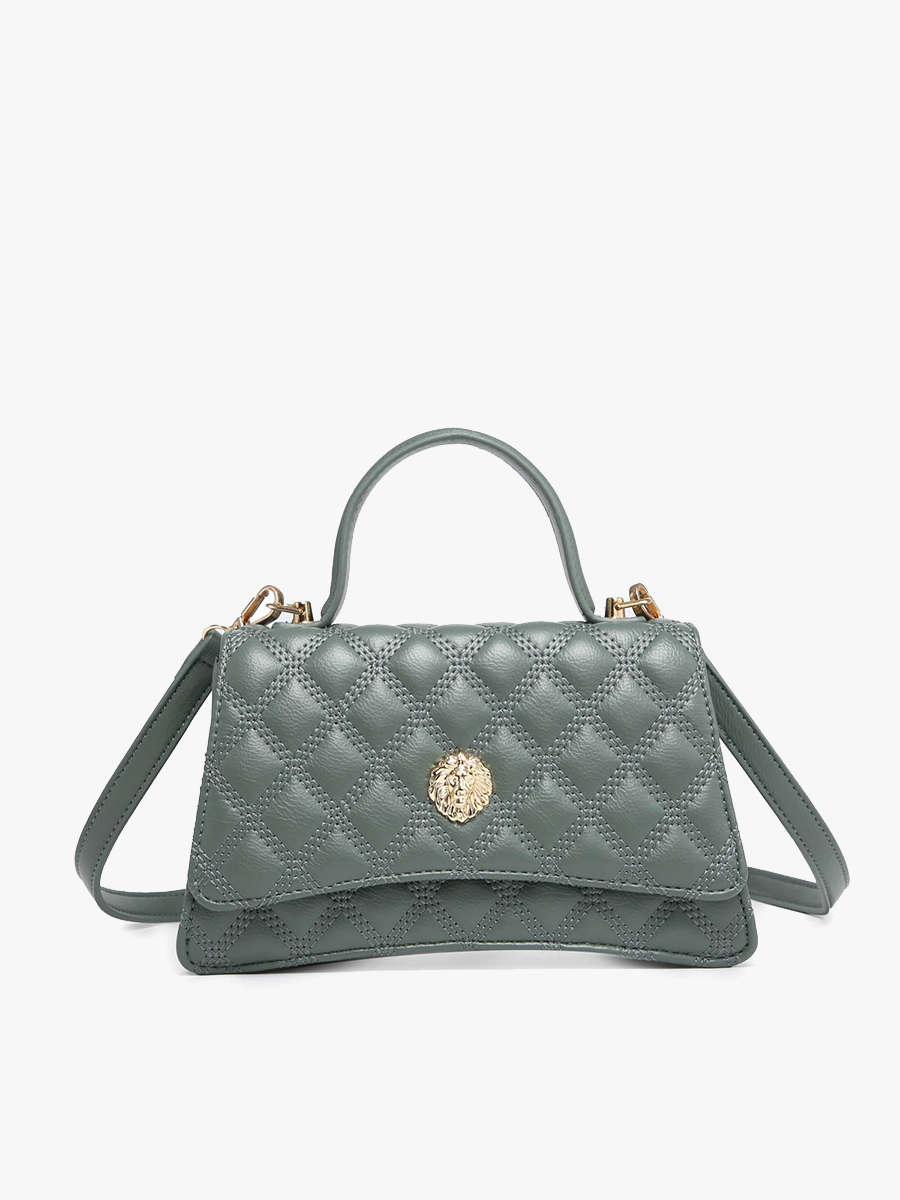Leona Quilted Lion Head Satchel Bag | PP22013
