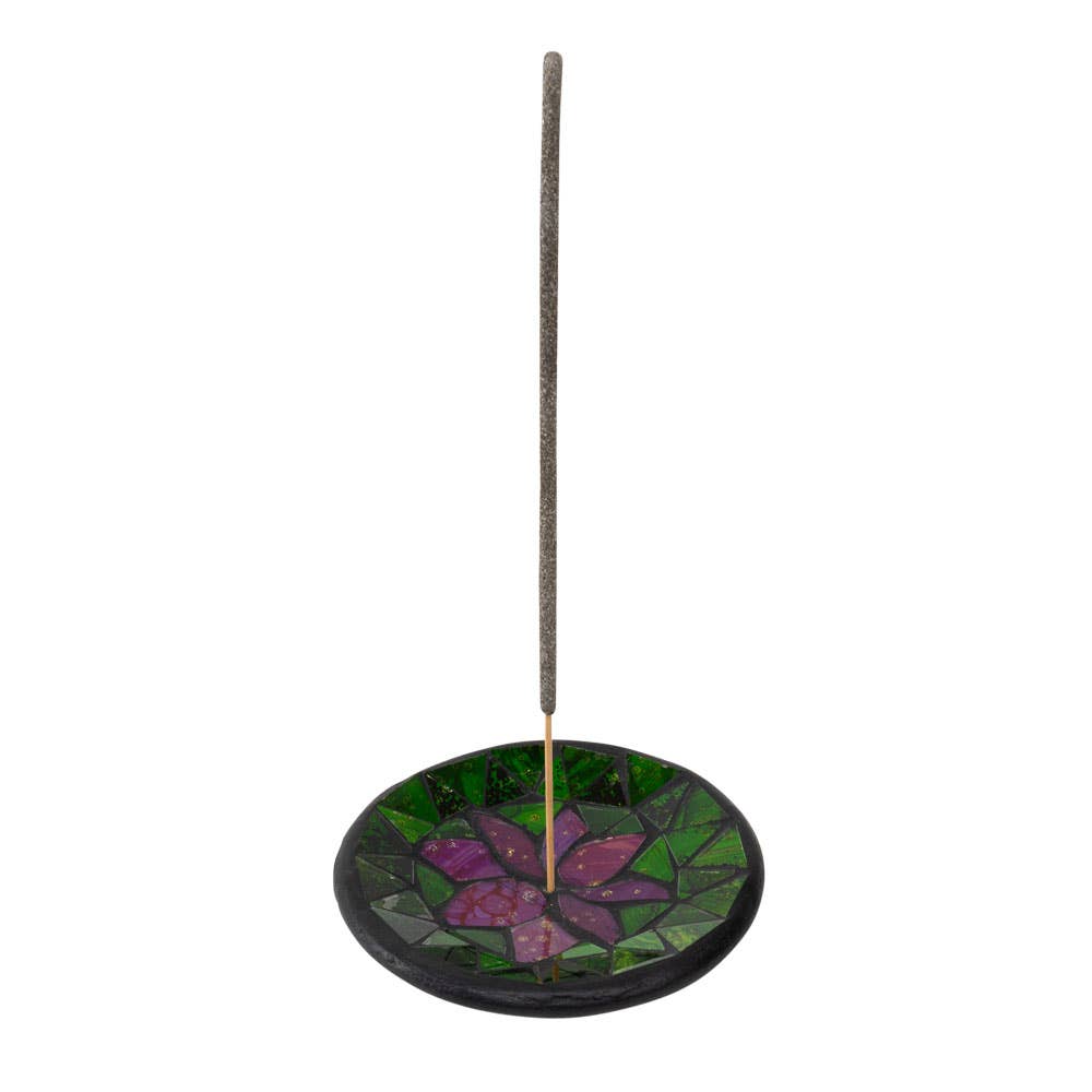 LOTUS GLASS  INCENSE BURNER