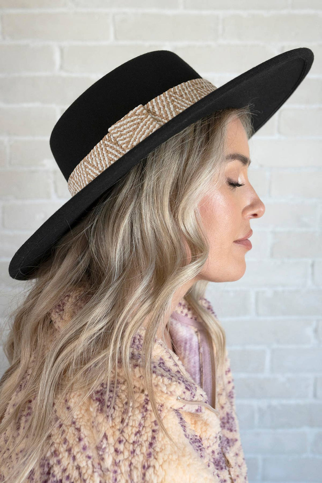 Stevie Wide Brim Fedora – Boho Trim Hat | HAT2189