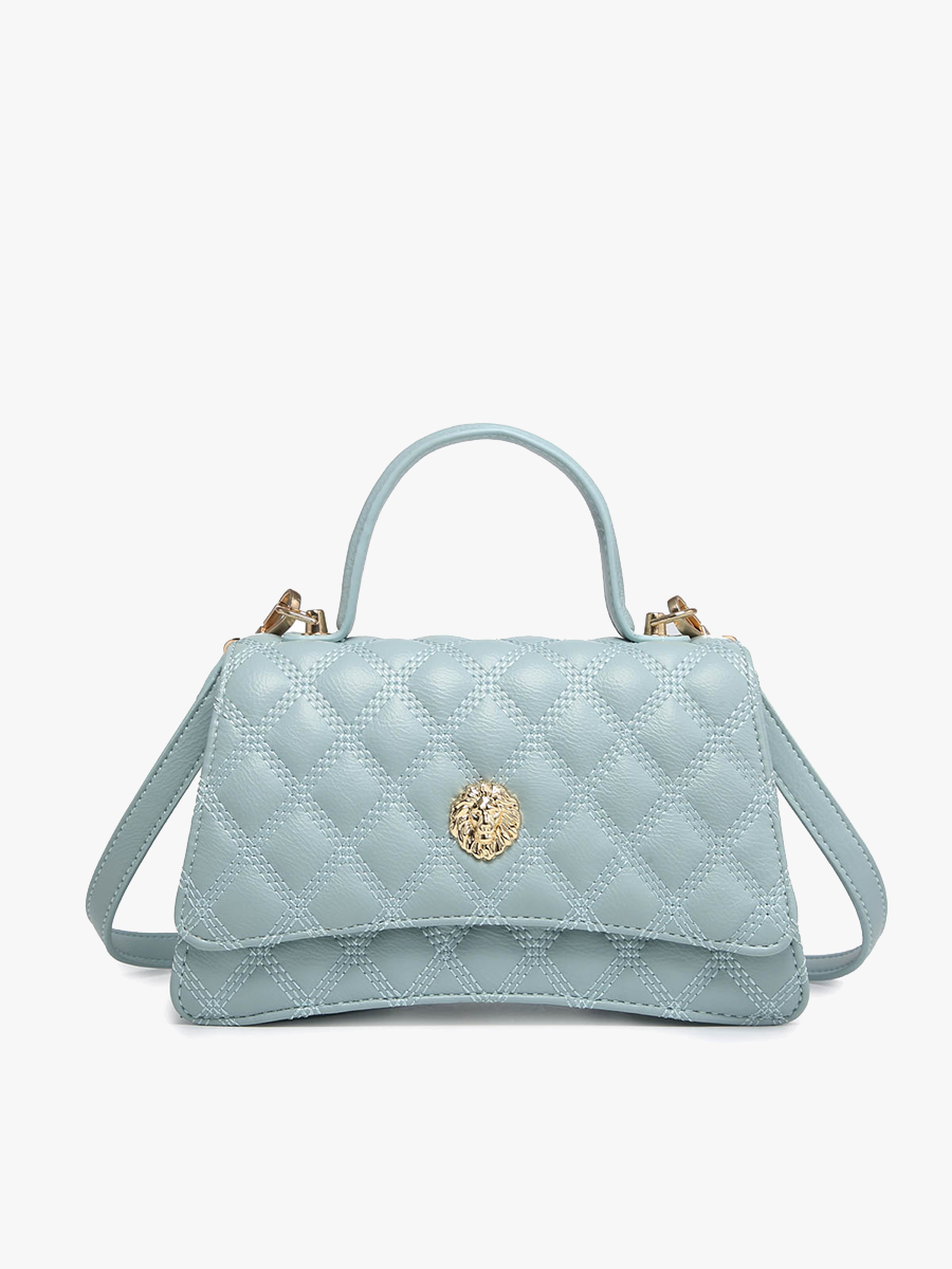 Leona Quilted Lion Head Satchel Bag | PP22013