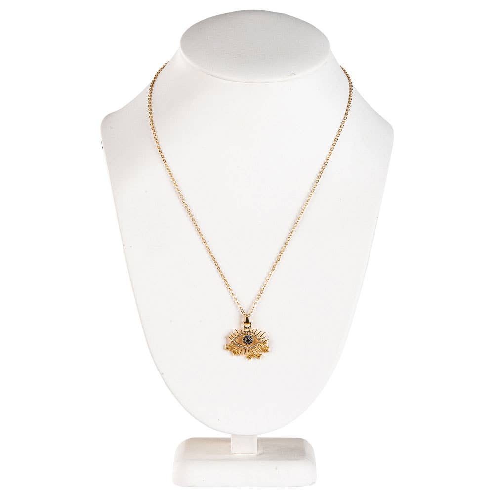 GOLD EVIL EYE NECKLACE