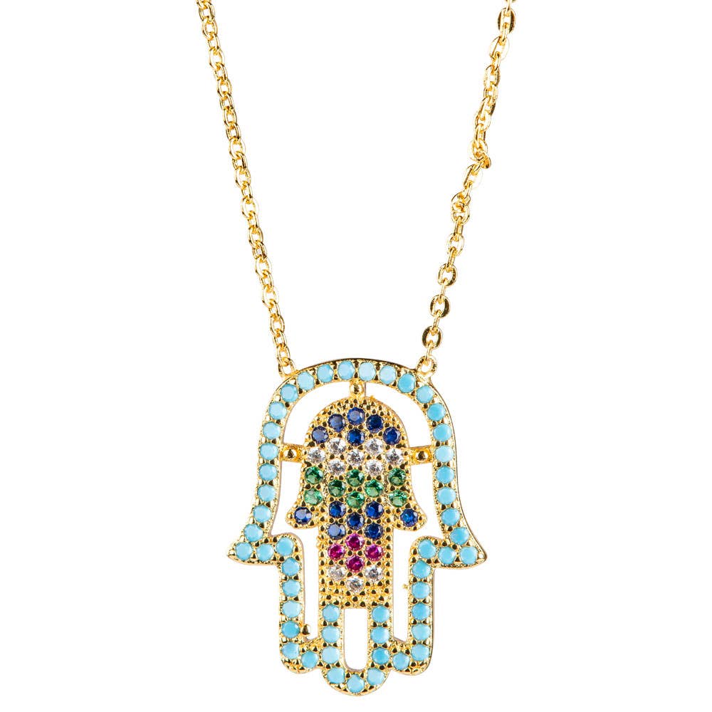 GOLD PLATED HAMSA NECKLACE