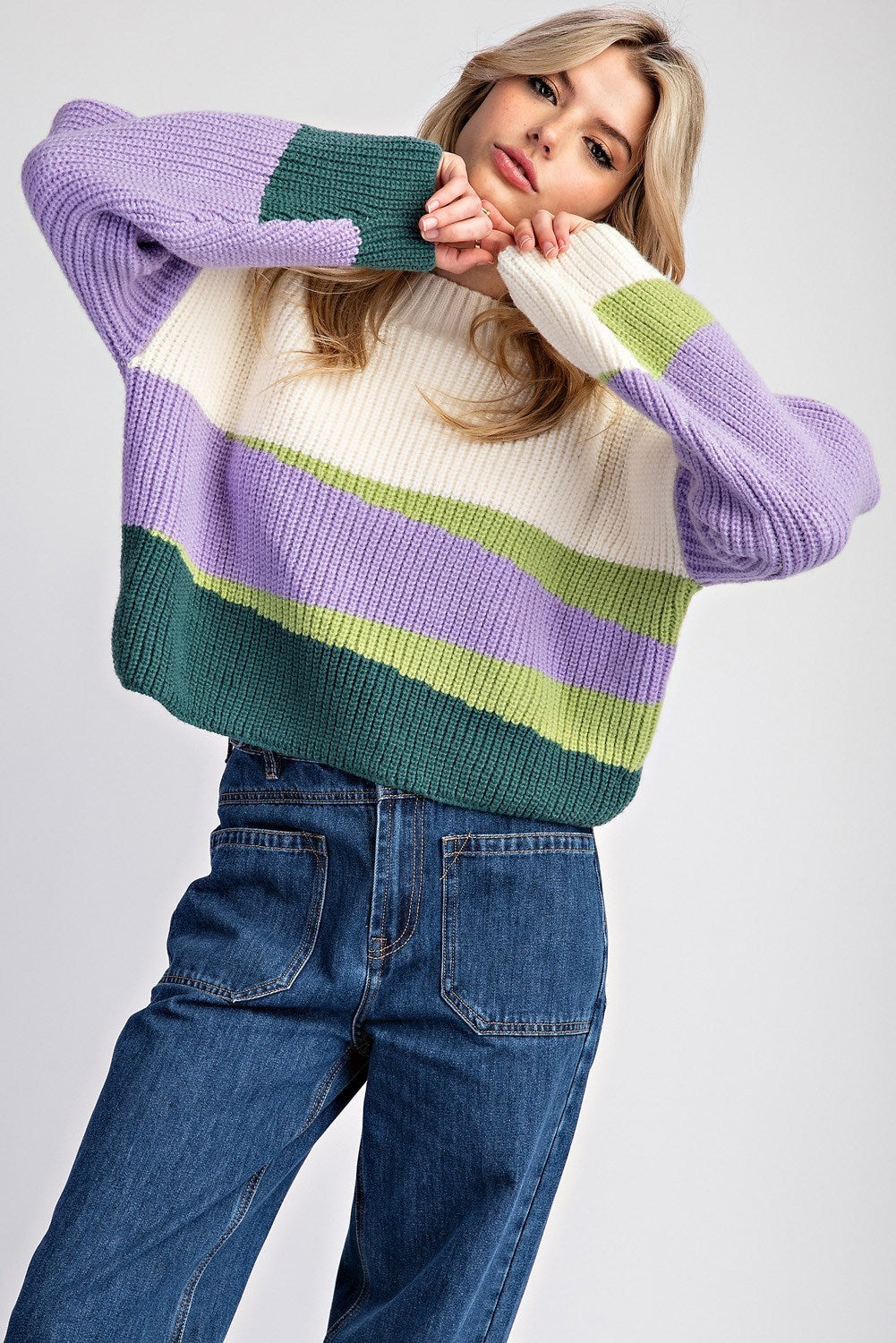 SALE- Color Block Sweater