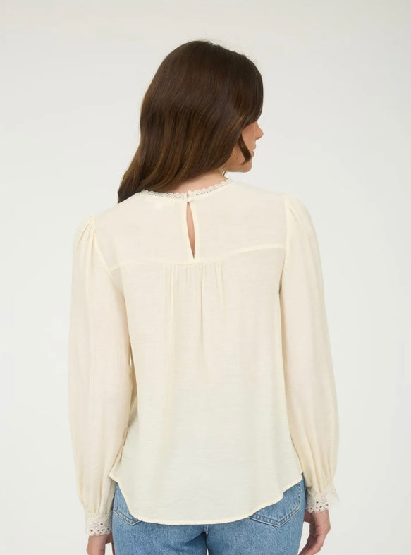 Cream Blouse with lace details