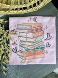 stack of books t-shirt