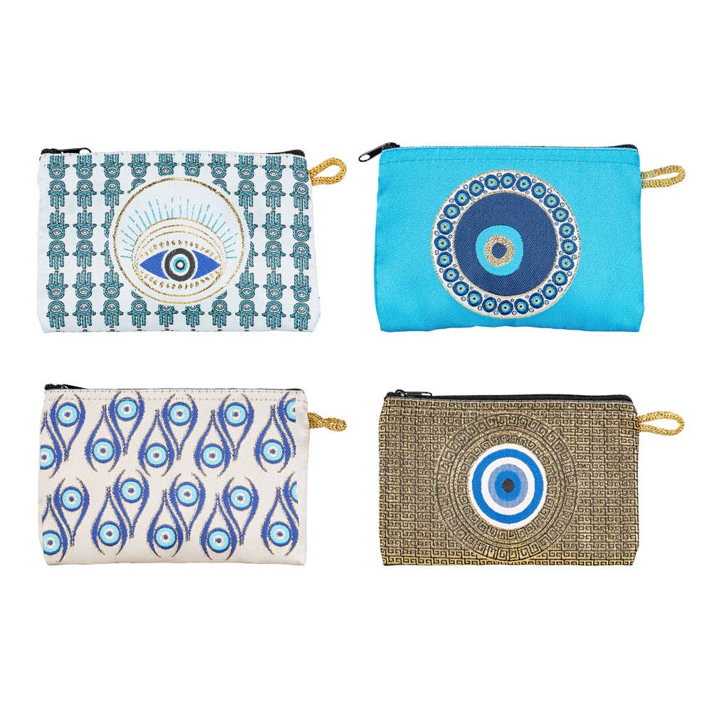 ASSORTED EVIL EYE COIN PURSES