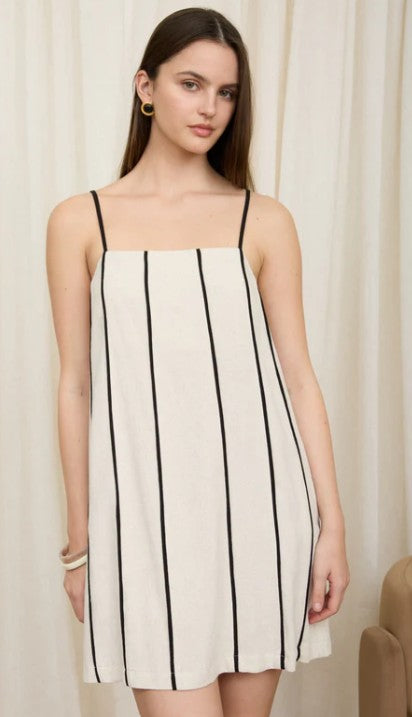 Black and White Striped Dress