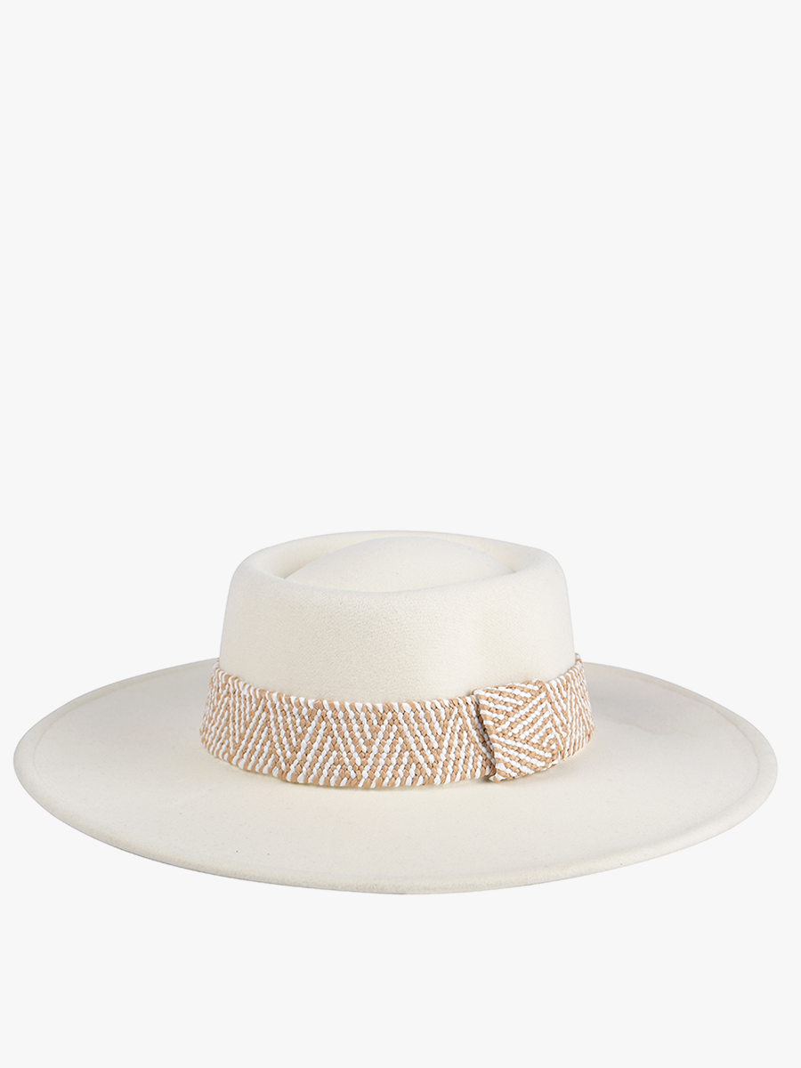 Stevie Wide Brim Fedora – Boho Trim Hat | HAT2189