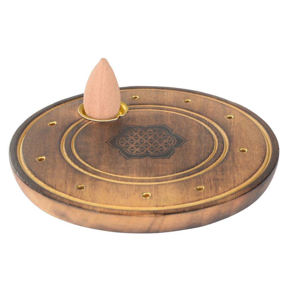 Flower Of Life Round Cone Burner