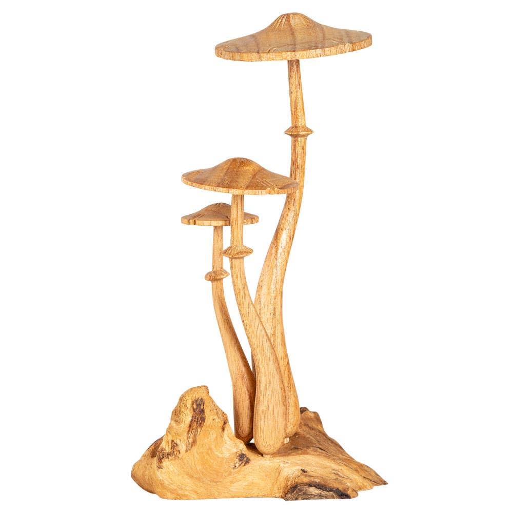 TRIPLE WOODEN MUSHROOMS