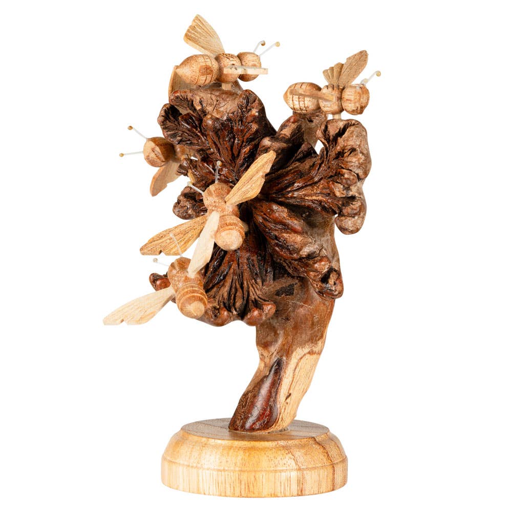 WOODEN MUSHROOM WITH BEES
