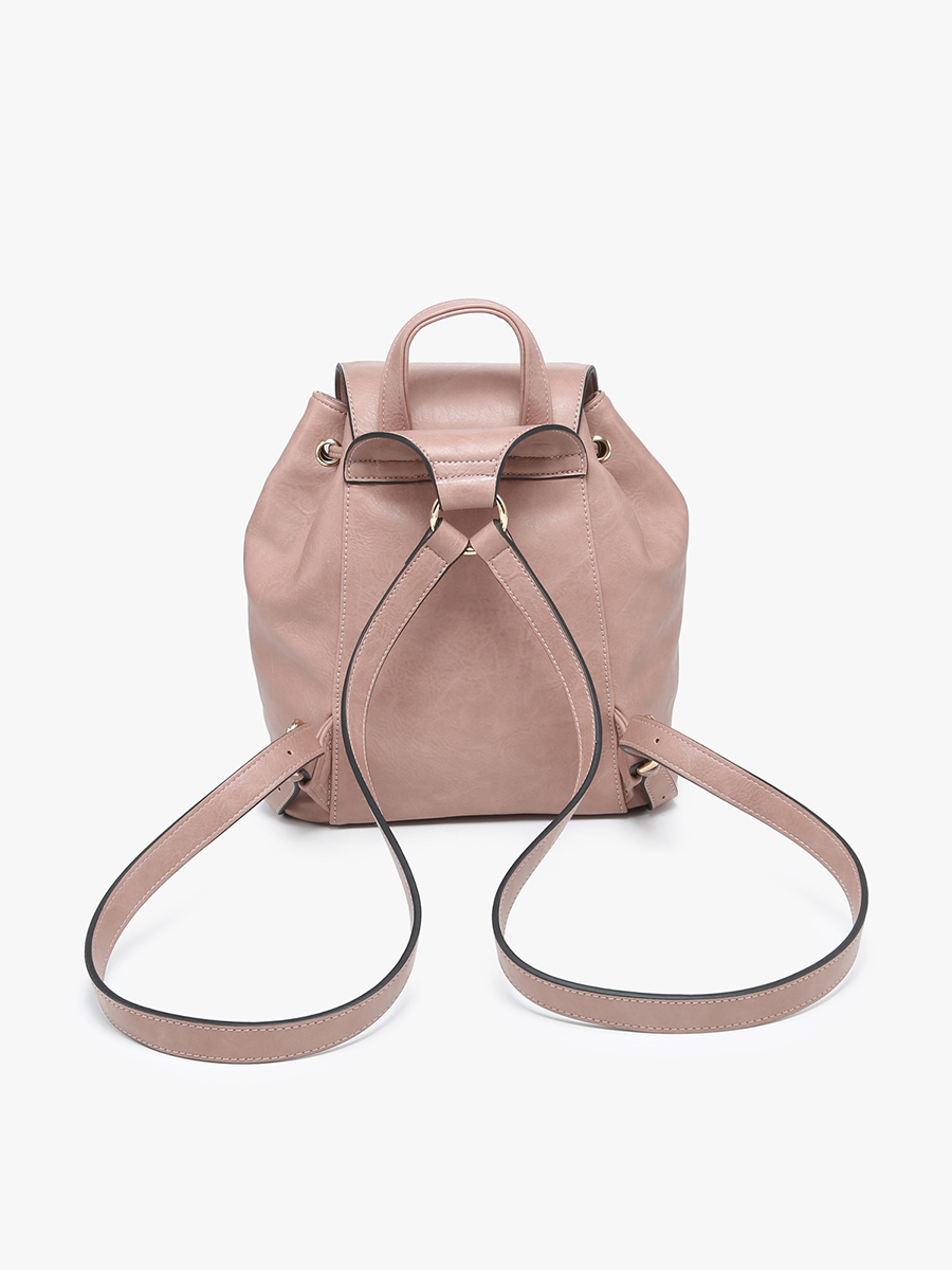 Jewel Fringe Bucket Backpack – Distressed Vegan Bag | BP2349