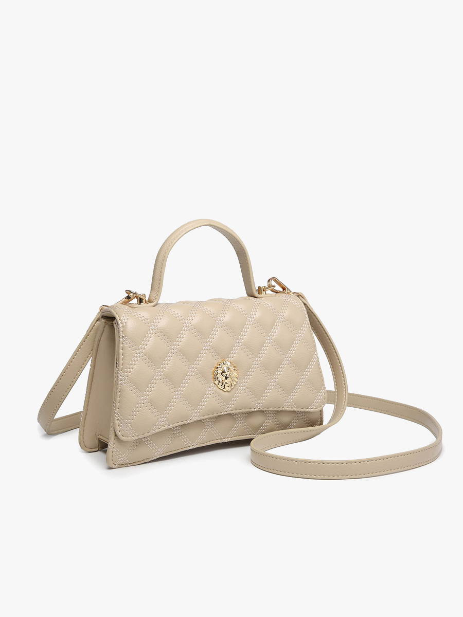 Leona Quilted Lion Head Satchel Bag | PP22013