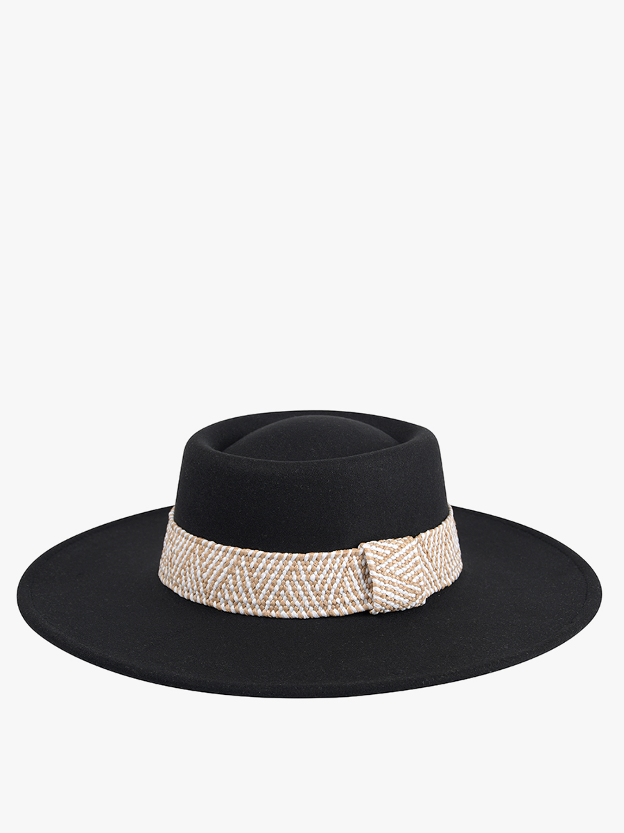 Stevie Wide Brim Fedora – Boho Trim Hat | HAT2189