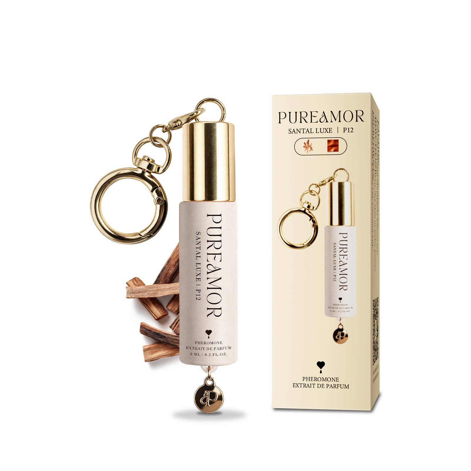 Santal Luxe | Roll-on Pheromone Keychain Perfume Oil - 6ml