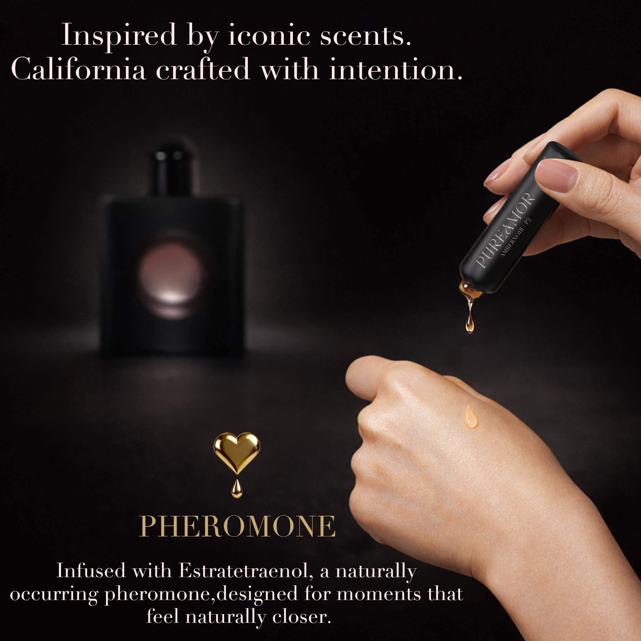 Amber Noir | Pheromone Keychain Perfume Oil - 2ml