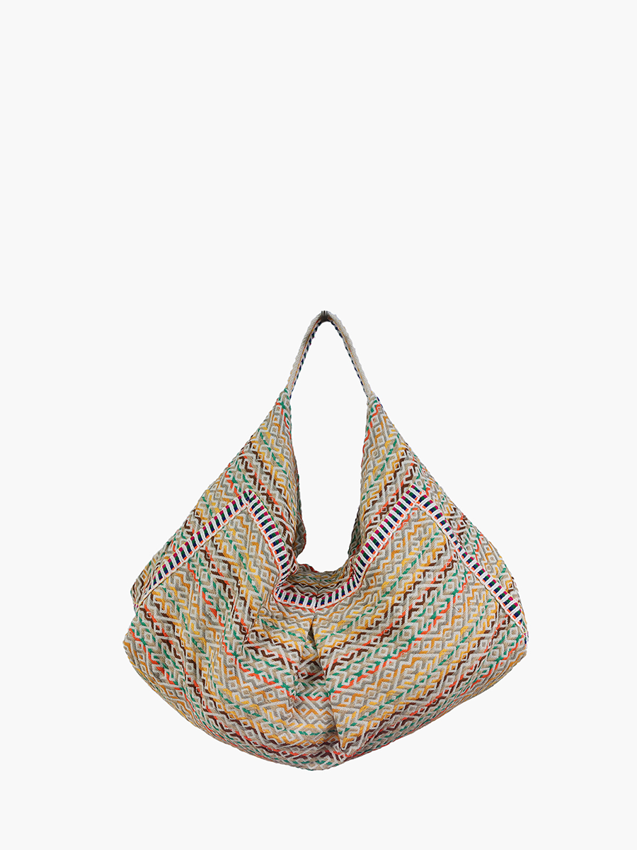 Faya Slouchy Cotton Dual Design Duffle Bag | M2483