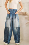 Patchwork Upside Down Jeans
